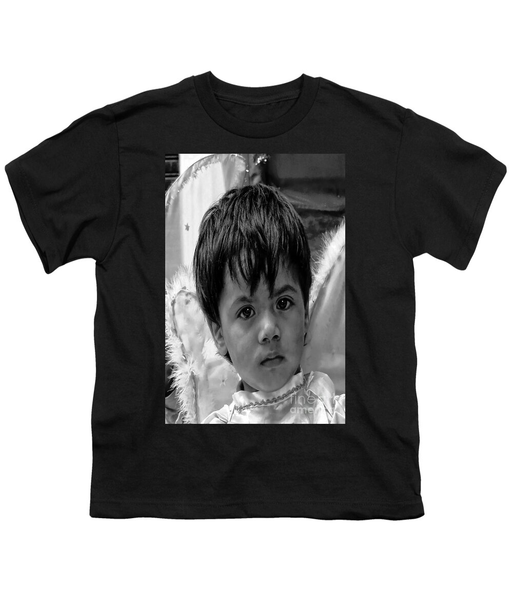 2121c Youth T-Shirt featuring the photograph Cuenca Kids 1542 by Al Bourassa