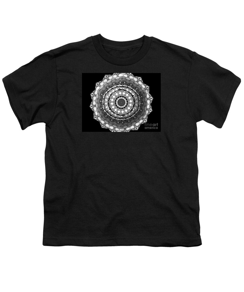 Daisy Wedding Cake Fractal Abstract Youth T-Shirt featuring the digital art Daisy Wedding Cake Fractal Abstract by Rose Santuci-Sofranko