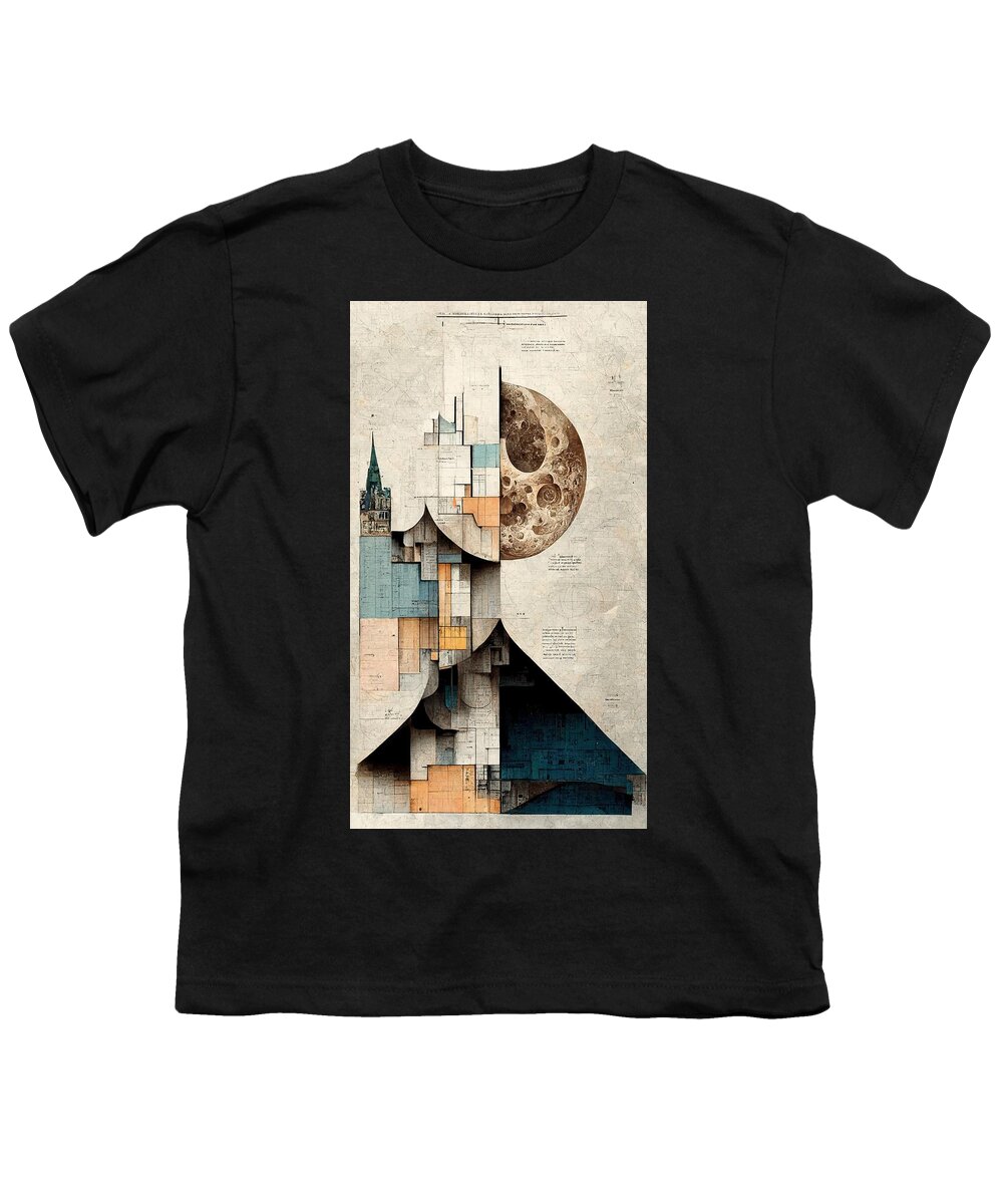 Moon Youth T-Shirt featuring the digital art Day to Night by Nickleen Mosher
