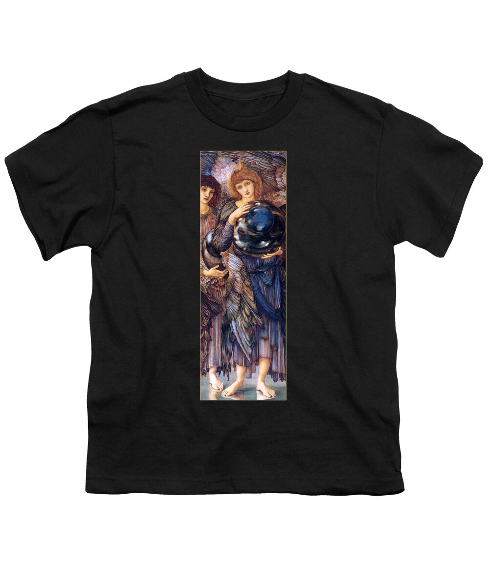 Edward Youth T-Shirt featuring the painting Days Of Creation Angel First 1876 by Edward Burne Jones