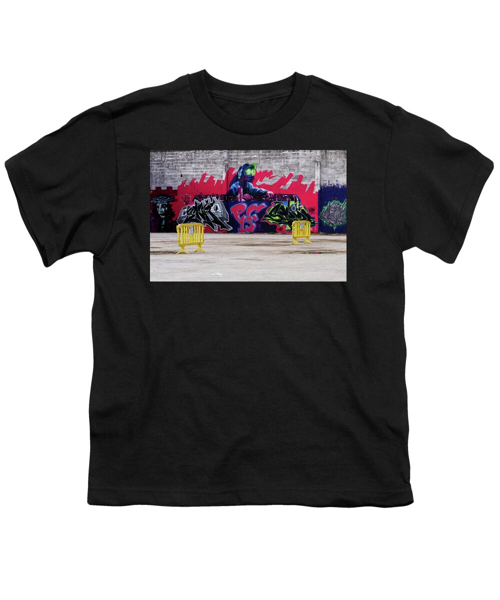 Urban Youth T-Shirt featuring the photograph DJ Graffiti by Eric Hafner