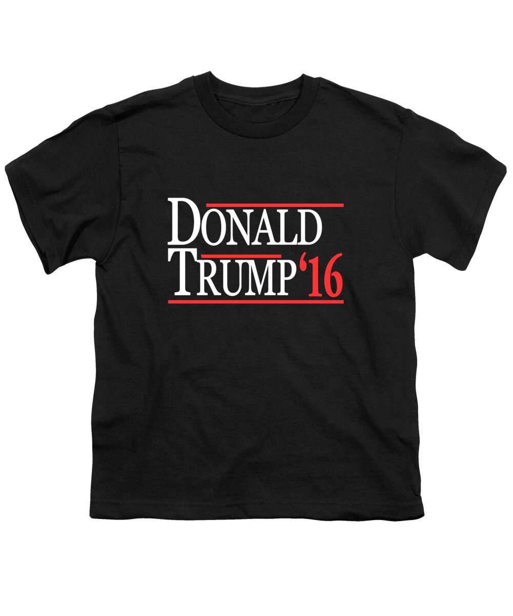 Funny Youth T-Shirt featuring the digital art Donald Trump 2016 by Flippin Sweet Gear