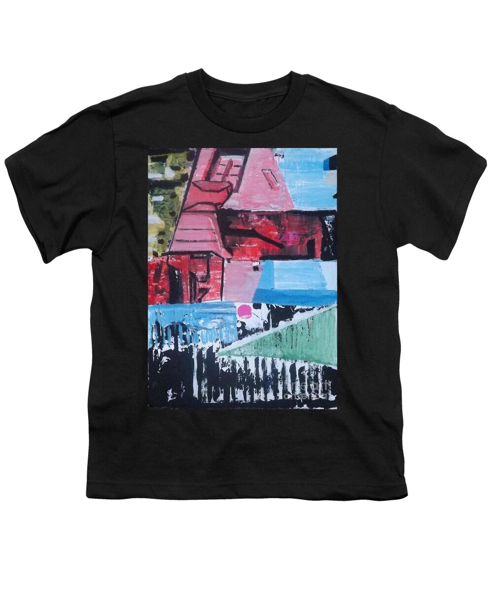 Acrylic Youth T-Shirt featuring the painting Edifice by Denise Morgan