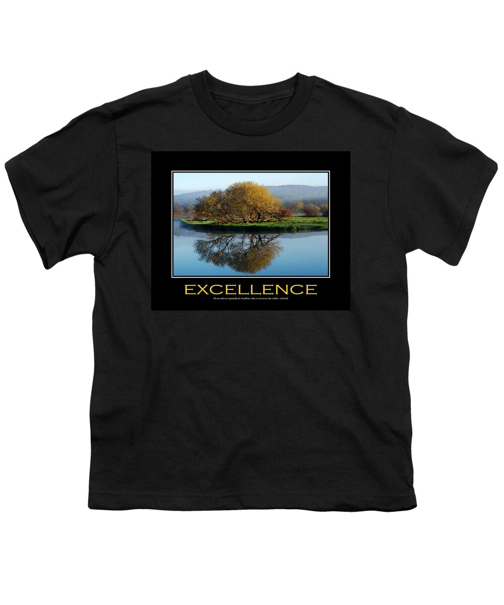 Inspirational Youth T-Shirt featuring the mixed media Excellence Inspirational Motivational Poster Art by Christina Rollo