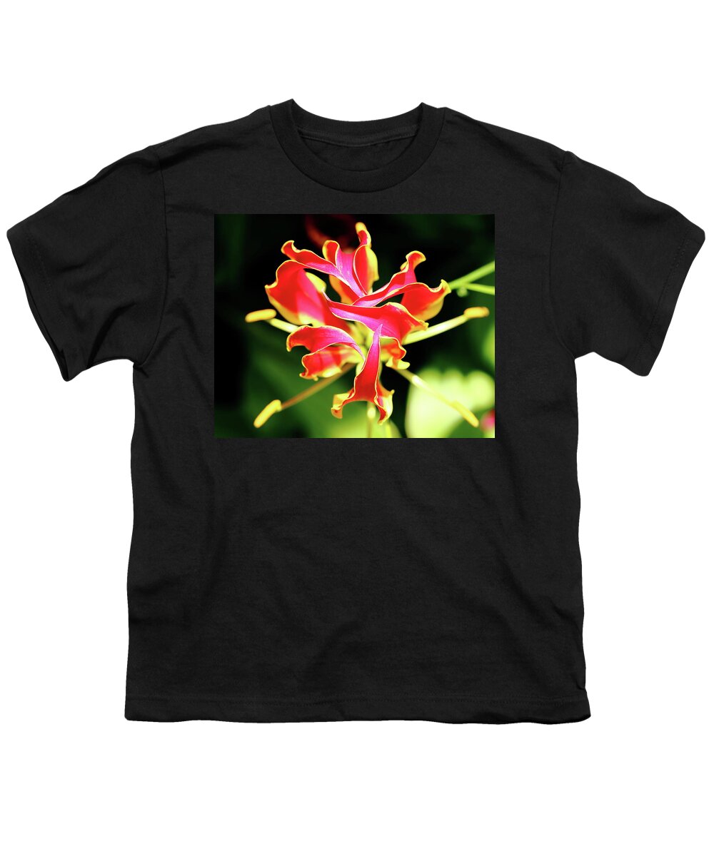 Flame Youth T-Shirt featuring the photograph Flame Blossom by Larry Beat