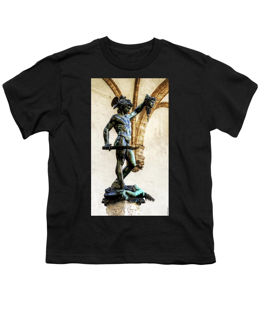 Perseus And Medusa Youth T-Shirt featuring the photograph Florence - Perseus and Medusa - vintage version by Weston Westmoreland