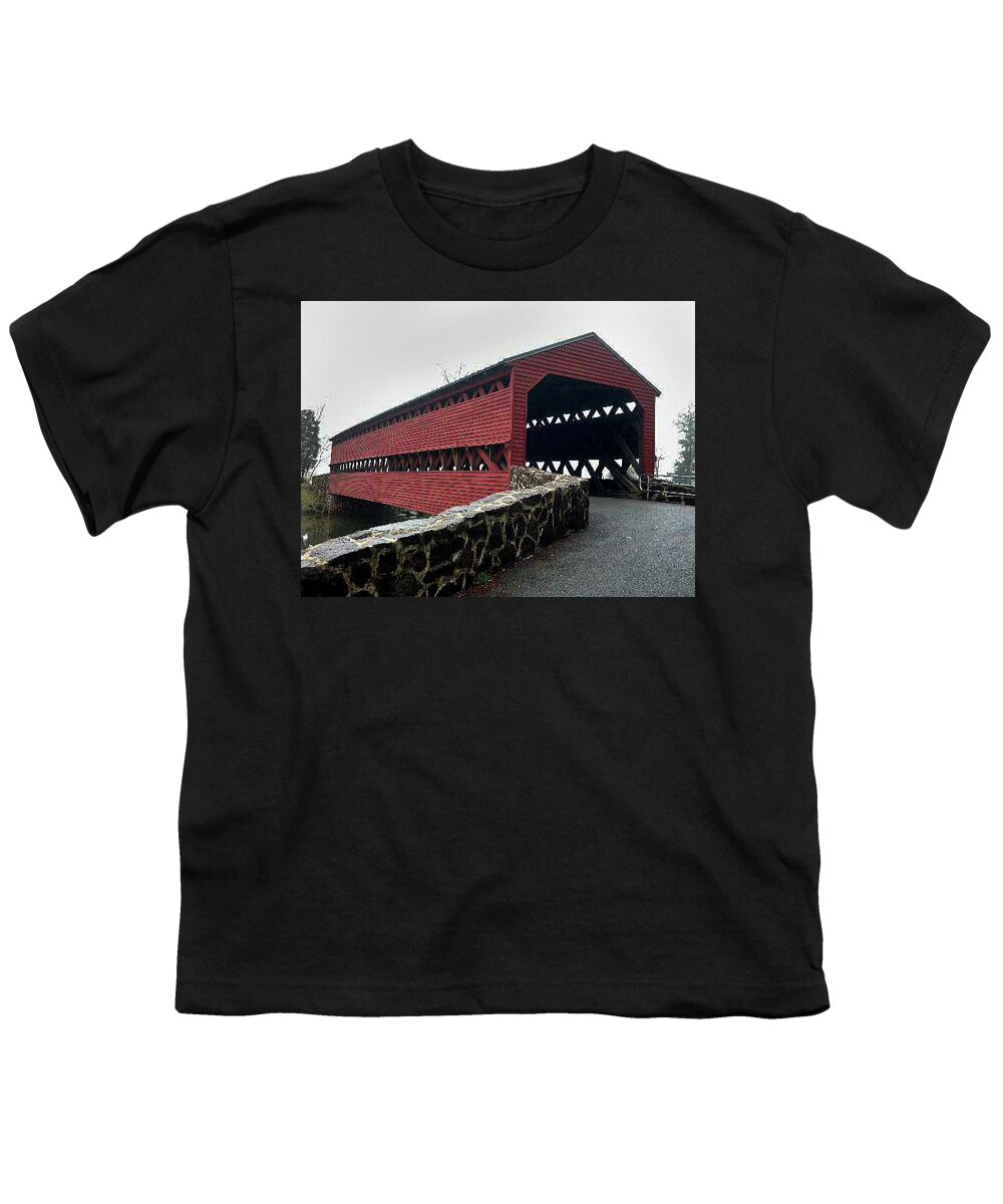  Youth T-Shirt featuring the photograph Gettsburg Covered Bridge by Dr Janine Williams