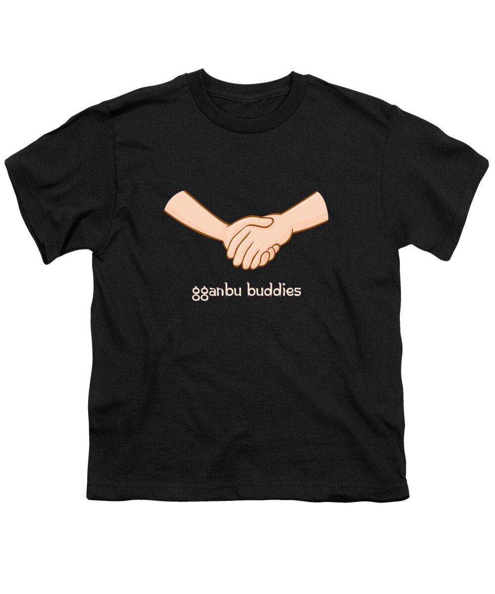 Gganbu Youth T-Shirt featuring the digital art Gganbu Buddies by Flippin Sweet Gear