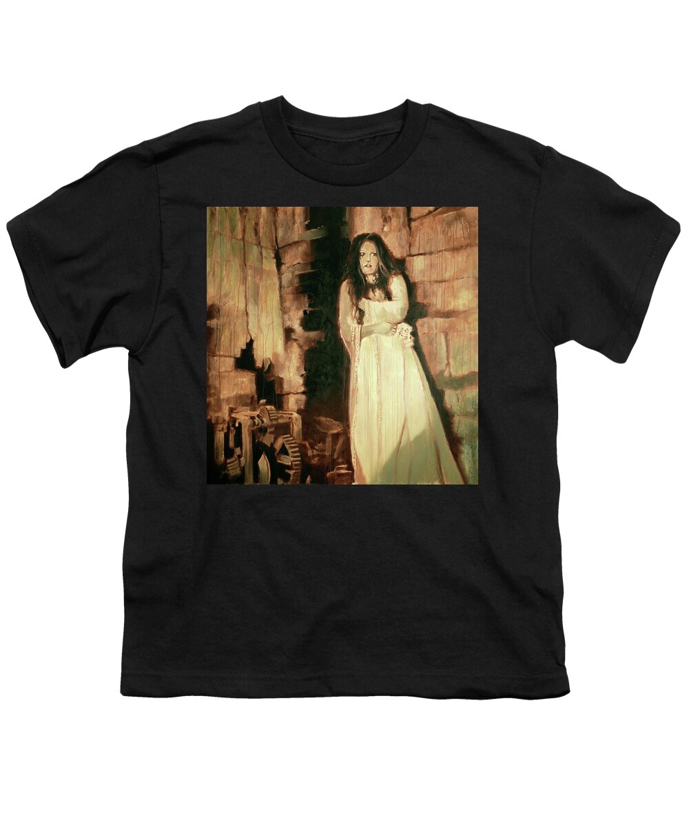Gothic Youth T-Shirt featuring the painting Gothicka Bride by Sv Bell