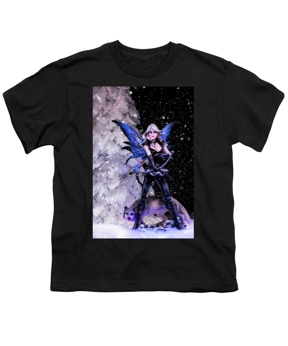 Snow Youth T-Shirt featuring the photograph Guardian of Christmas Spirit by Bill and Linda Tiepelman