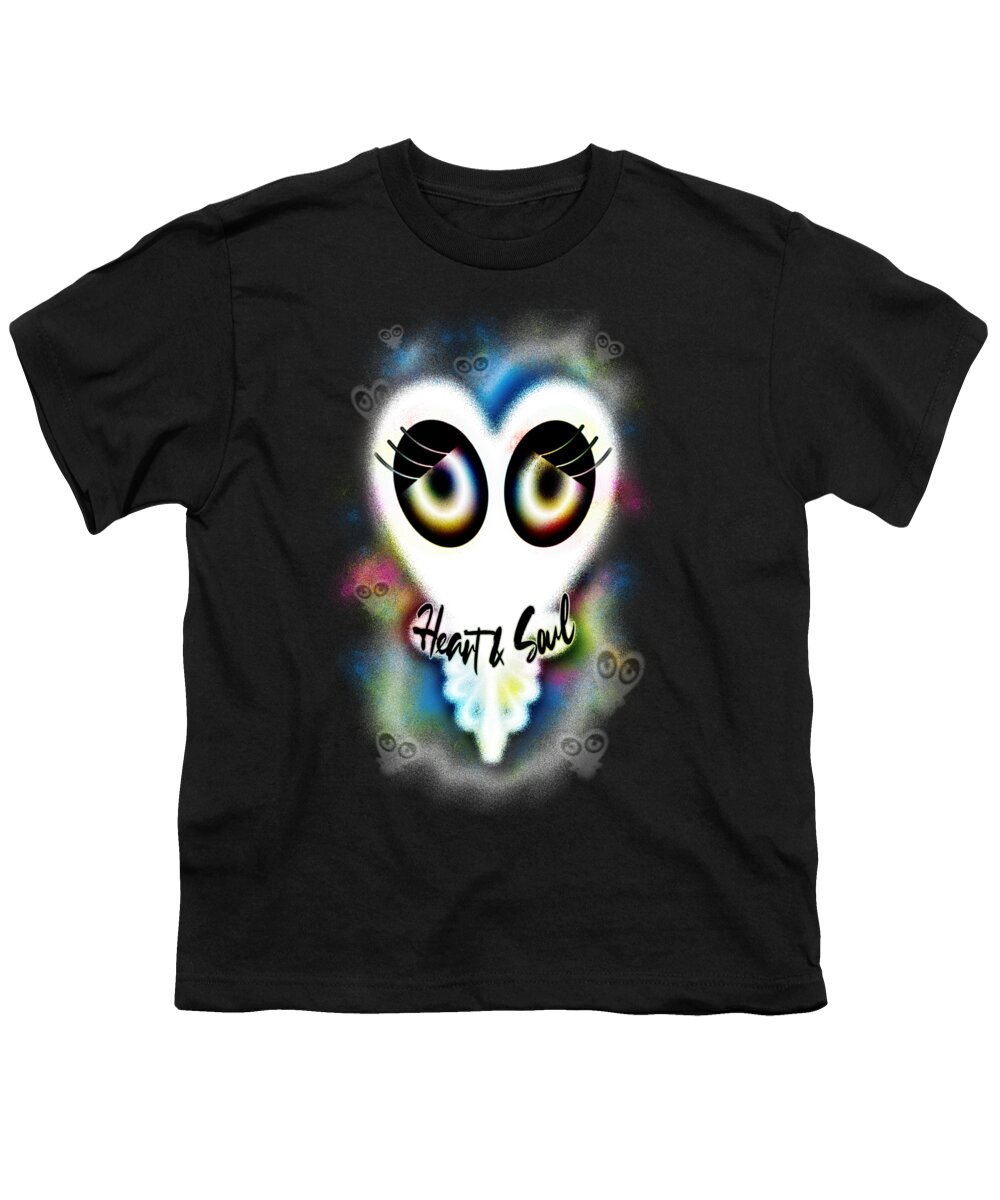 Heart And Soul Youth T-Shirt featuring the digital art Heart and Soul Ghostly Impression Good Spirited by Delynn Addams