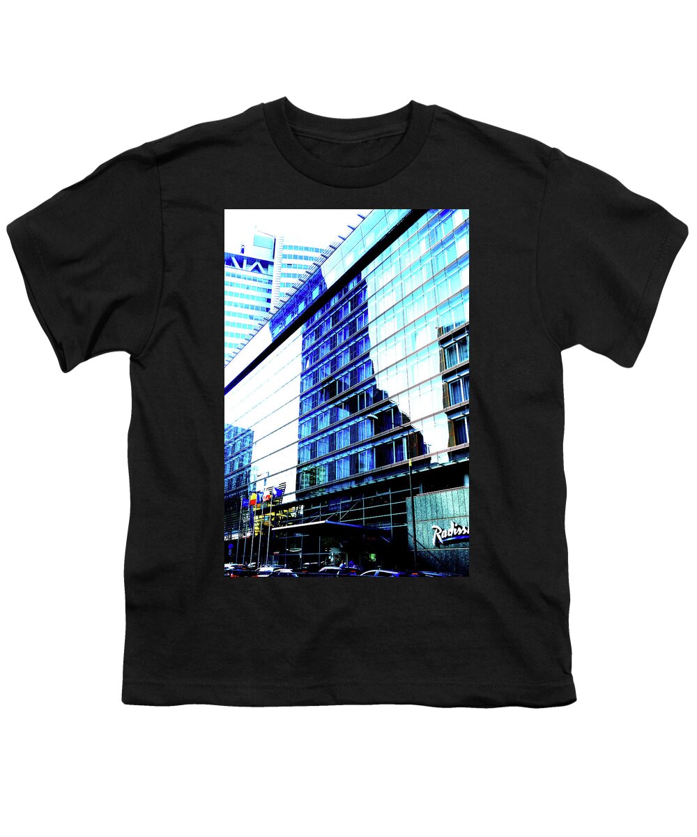 Hotel Youth T-Shirt featuring the photograph Hotel In Warsaw, Poland 4 by John Siest