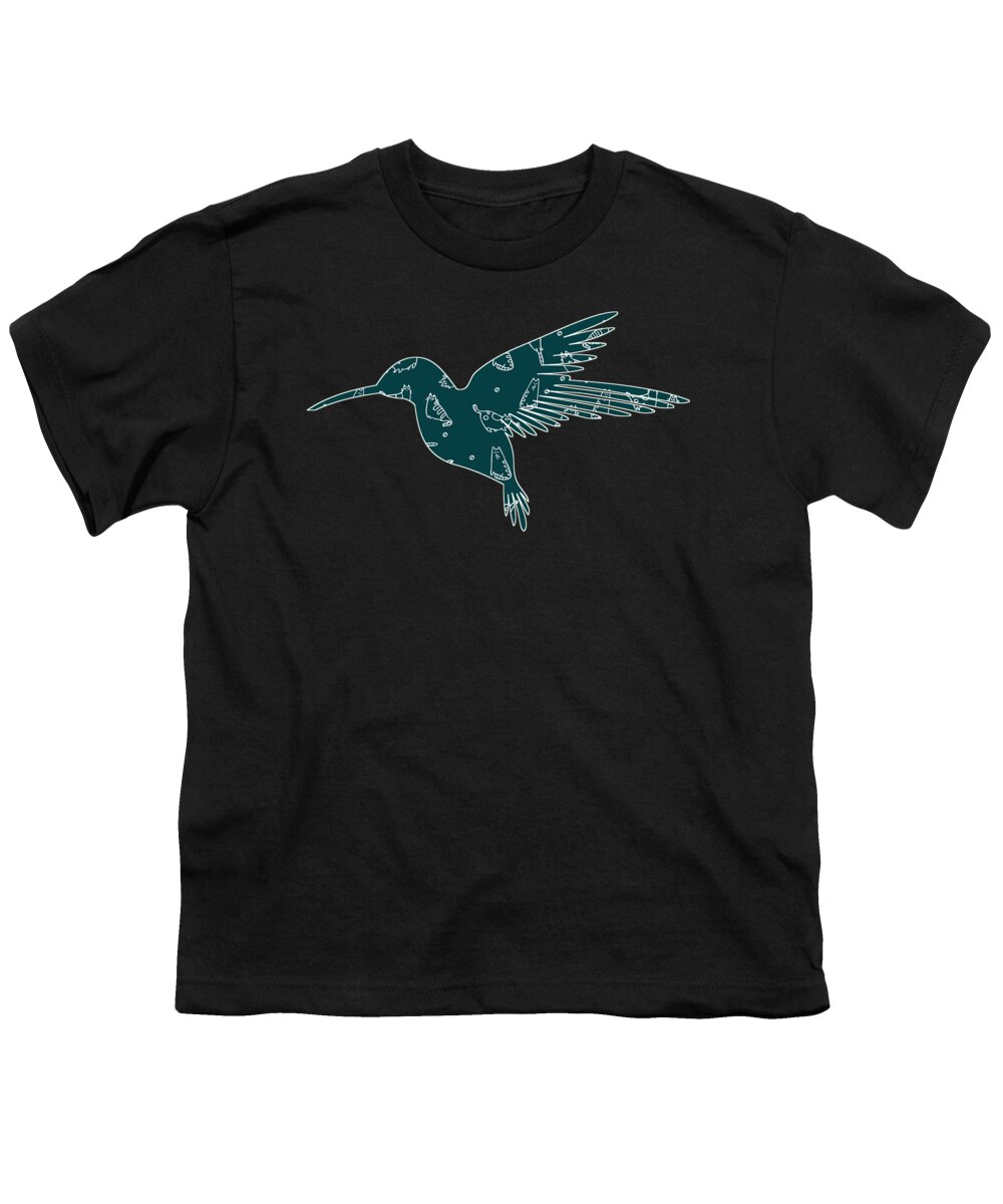 Duck Shirt Youth T-Shirt featuring the digital art Hummingbird 119 by Lin Watchorn