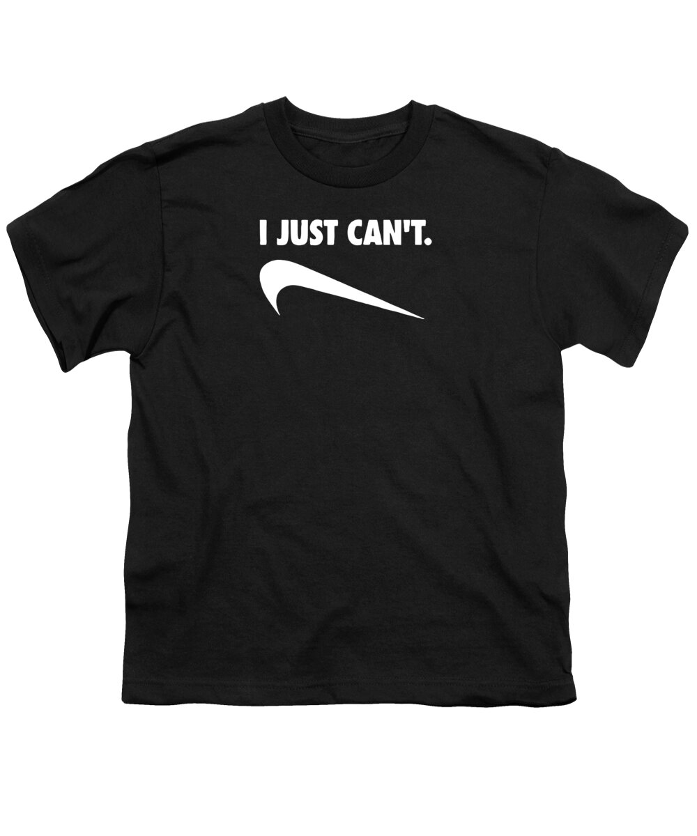  Just Do It Later Youth T-Shirt featuring the digital art I Just Can't by Ashaf Rain