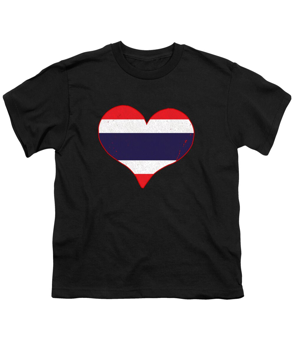 Funny Youth T-Shirt featuring the digital art I Love Thailand by Flippin Sweet Gear