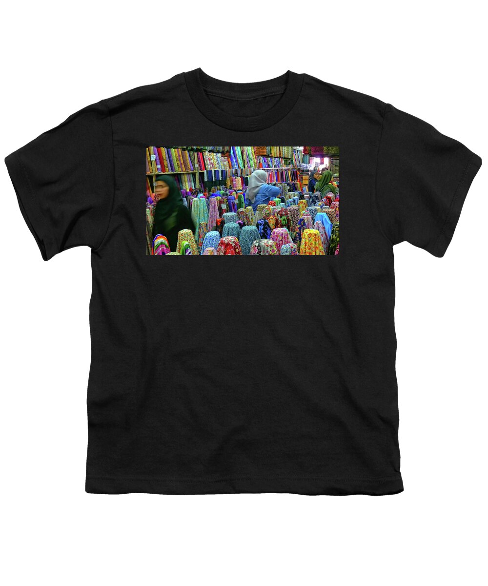 Textile Youth T-Shirt featuring the photograph Inside the textile shop by Robert Bociaga