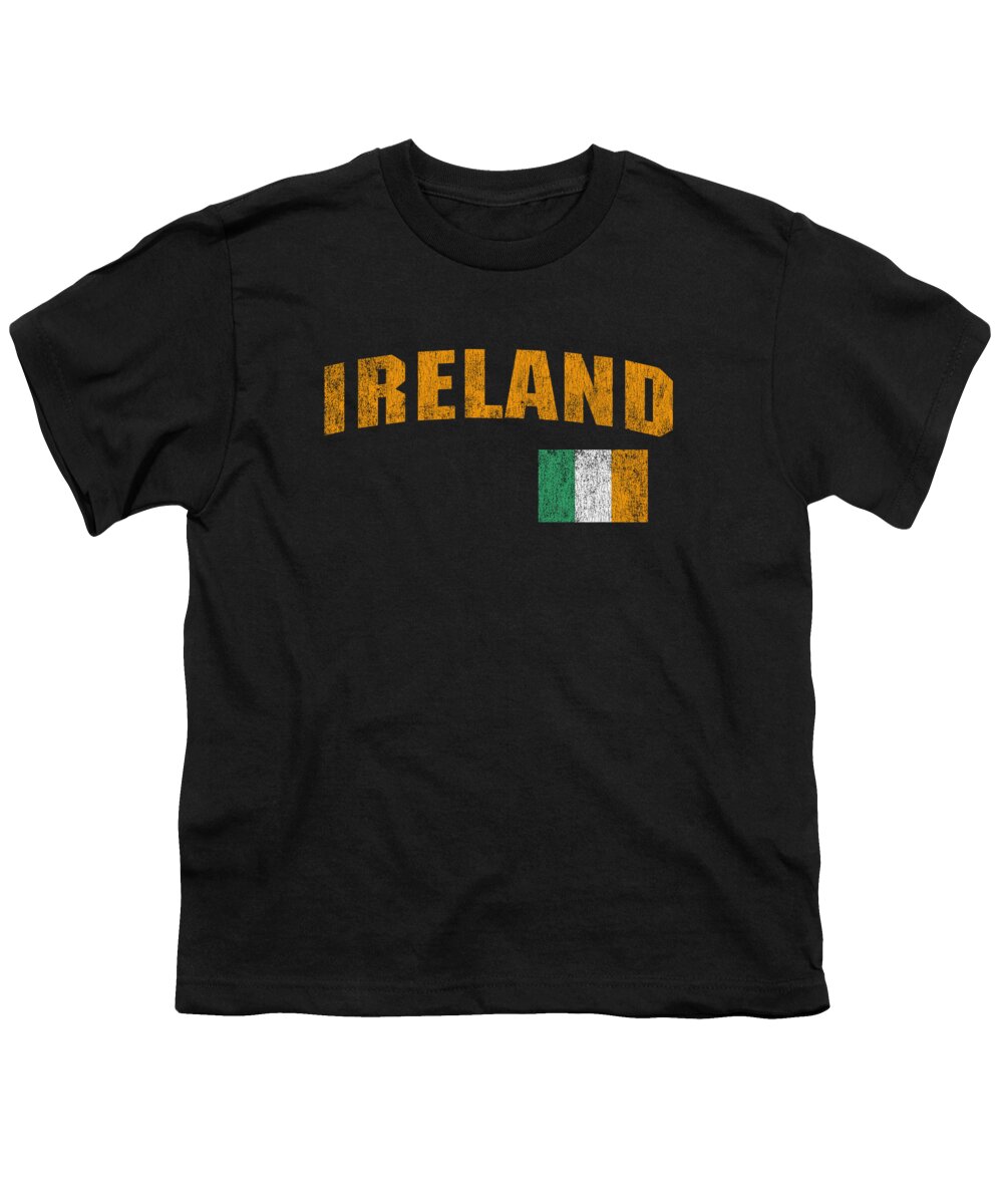 Ireland Youth T-Shirt featuring the digital art Ireland Retro by Flippin Sweet Gear