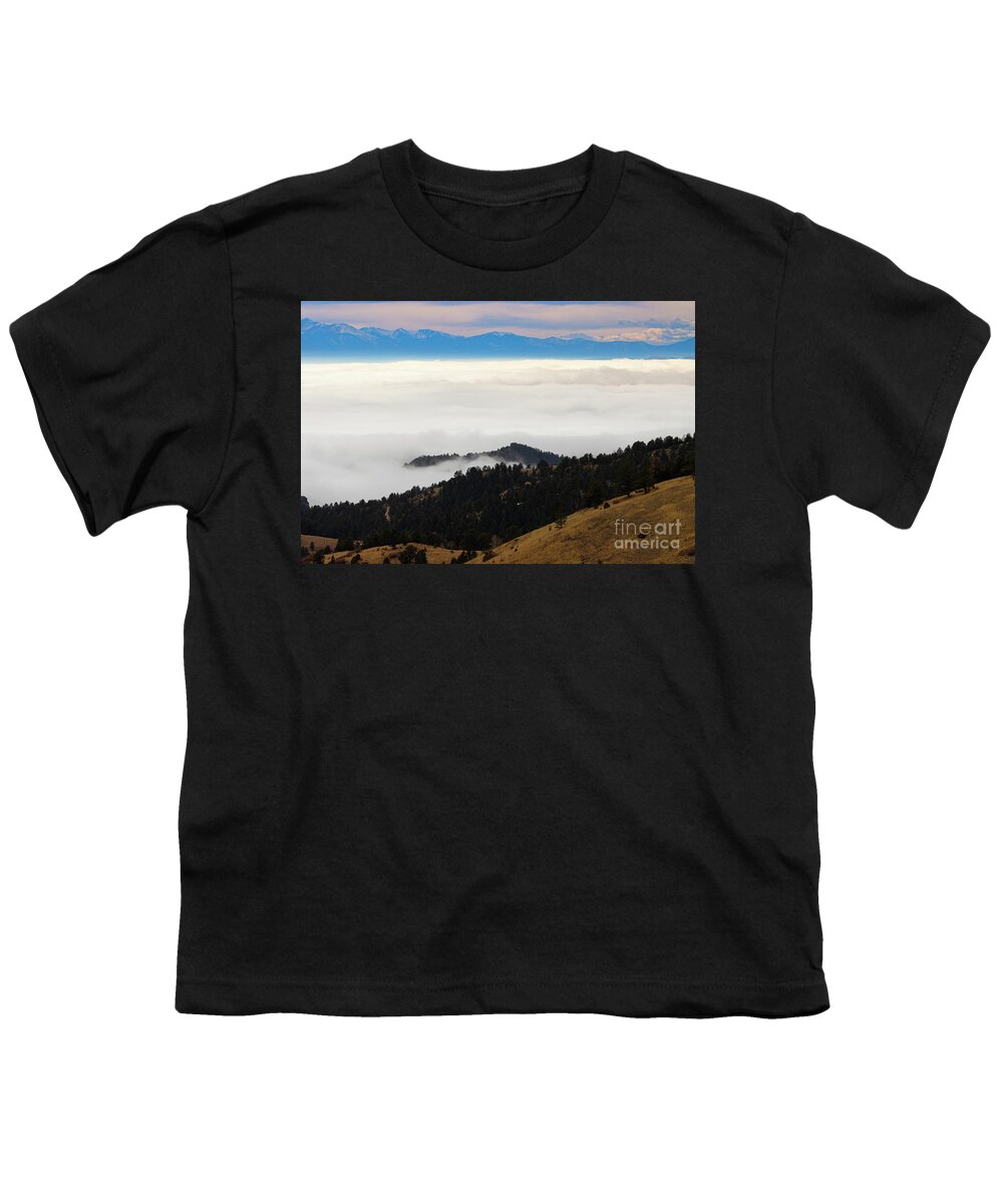 Sangre De Cristo Mountains Youth T-Shirt featuring the photograph Island in the Fog by Steven Krull