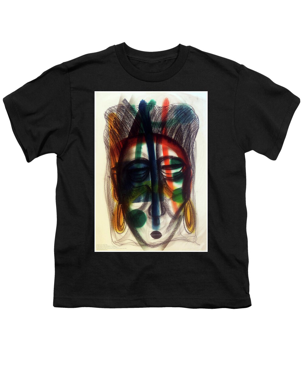 African Youth T-Shirt featuring the painting It's Me I Am by Winston Saoli 1950-1995