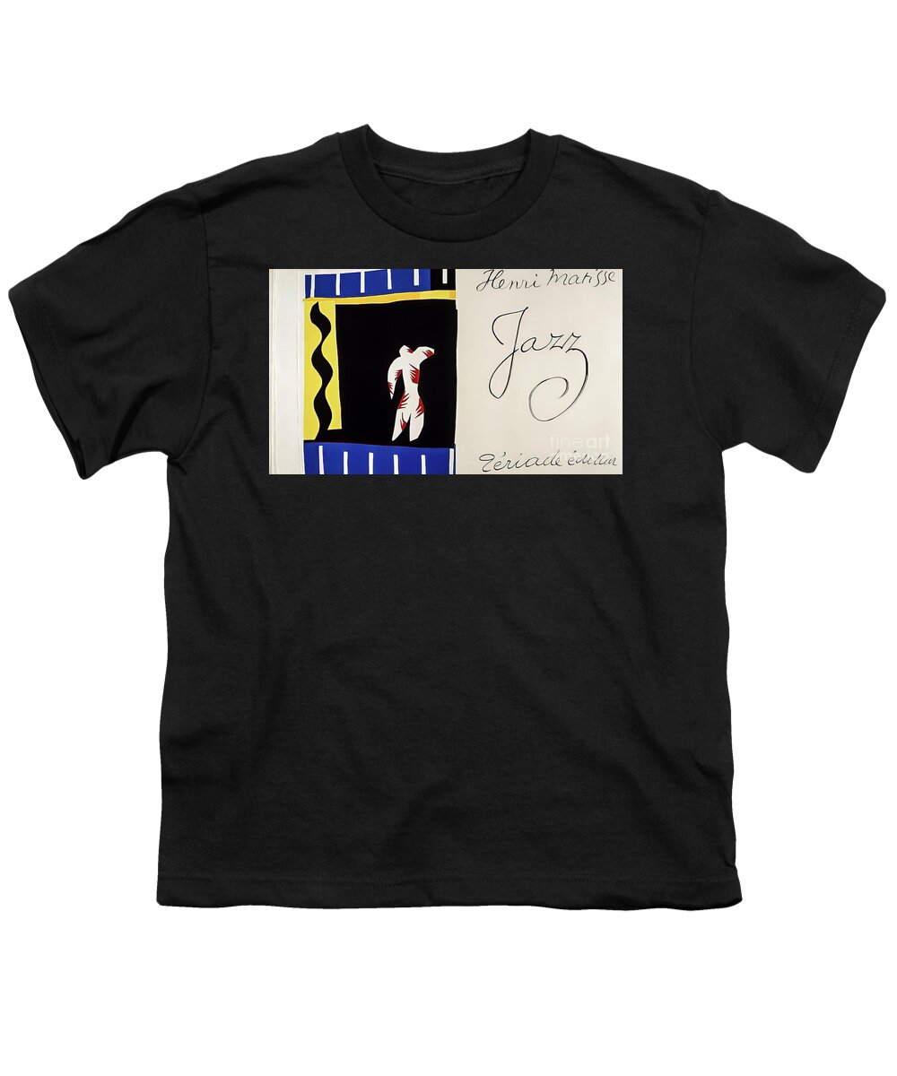 Jazz Book Youth T-Shirt featuring the mixed media Jazz Book by Henri Matisse 1947 by Henri Matisse