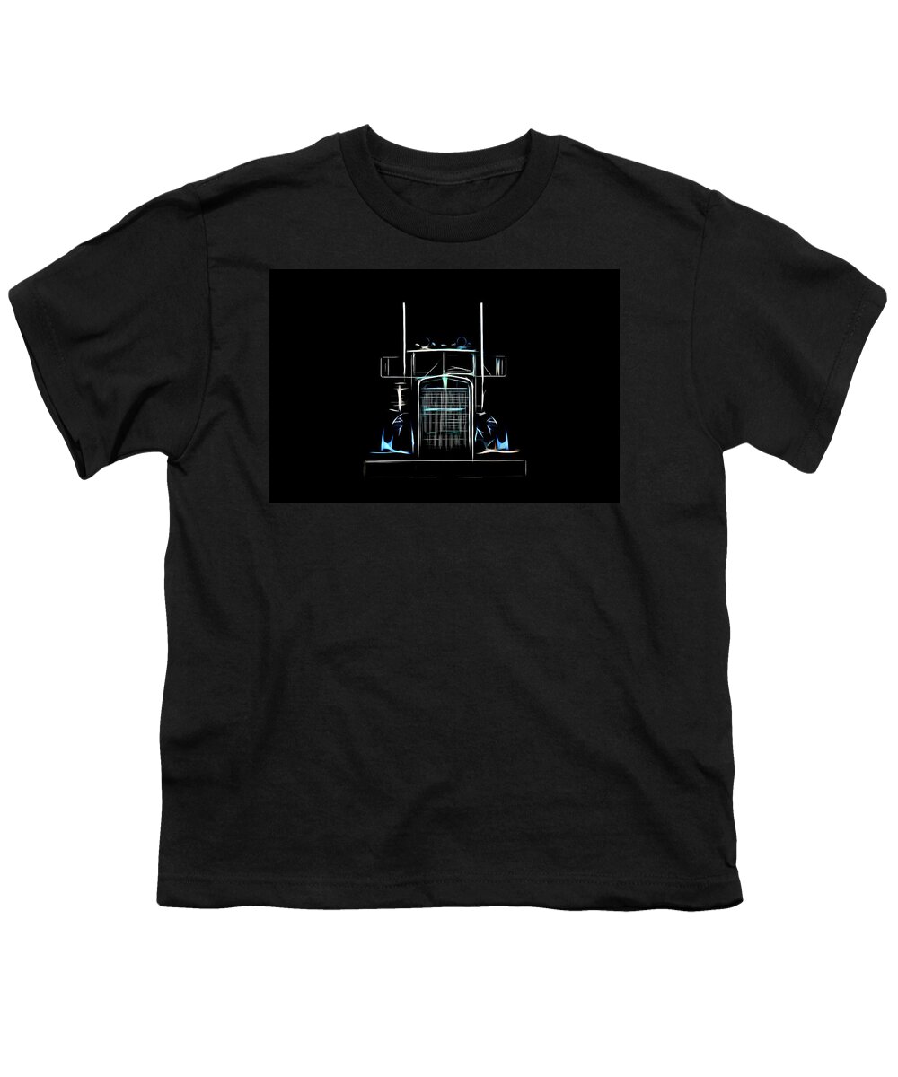 Kenworth Youth T-Shirt featuring the digital art Kenworth in the Abstract by Douglas Pittman