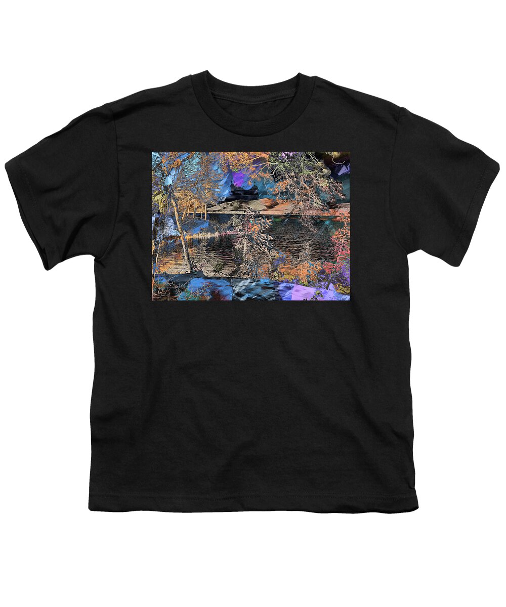Winter Youth T-Shirt featuring the digital art Lake Winter Mosaic by Russel Considine
