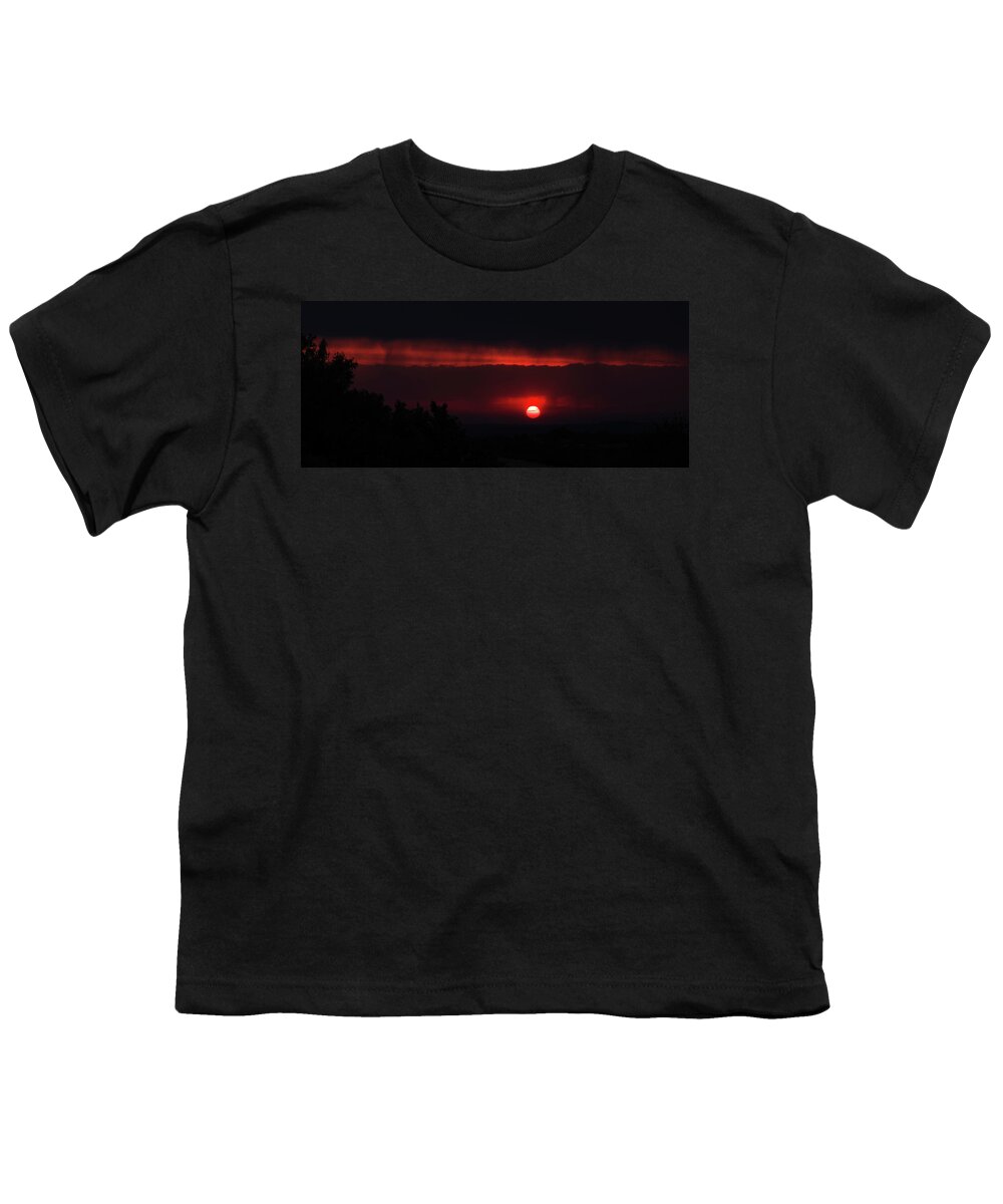Landscape Youth T-Shirt featuring the photograph Le Rouge et le Noir by Karine GADRE
