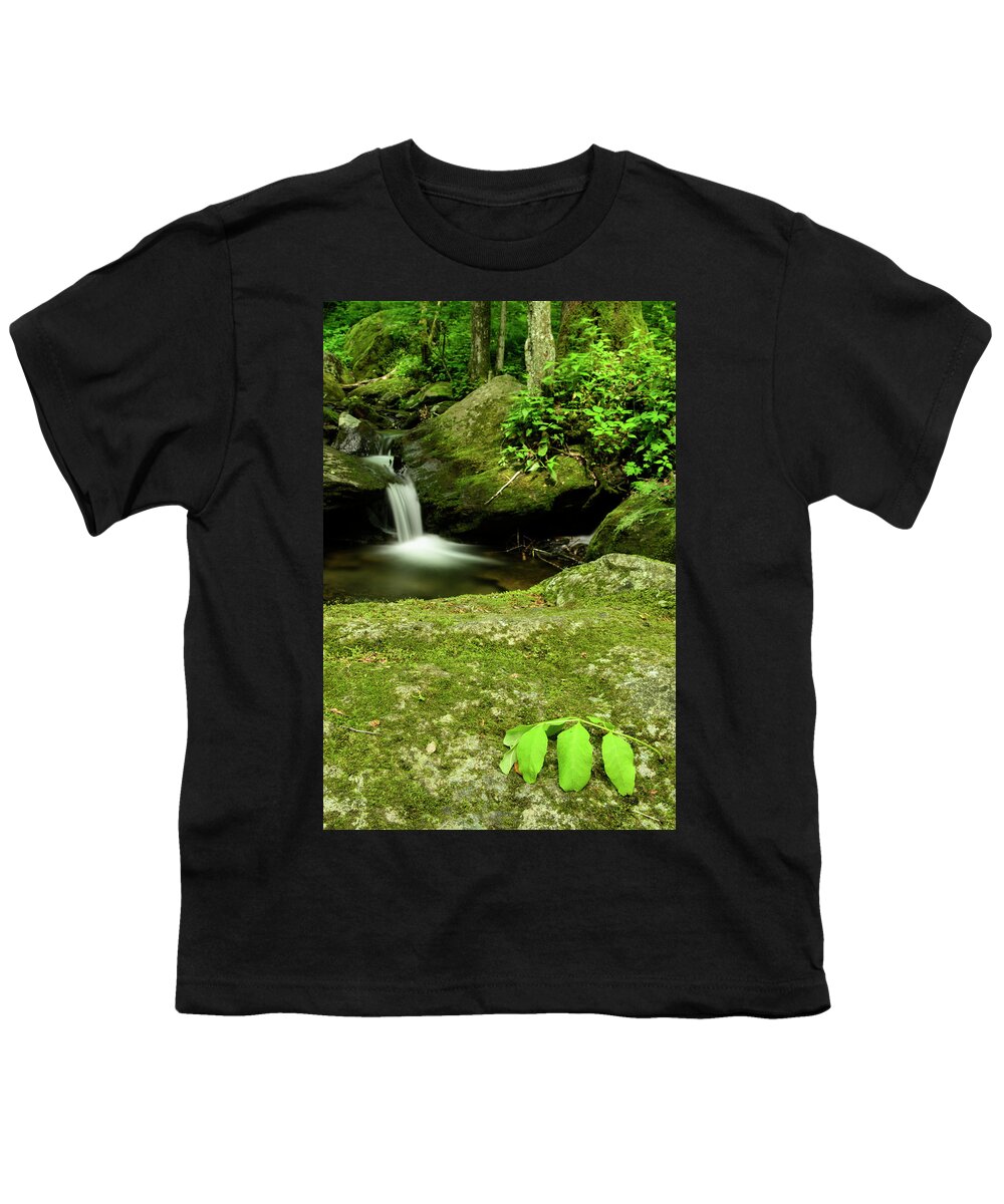 Blue Ridge Mountains Youth T-Shirt featuring the photograph Little Waterfall by Melissa Southern