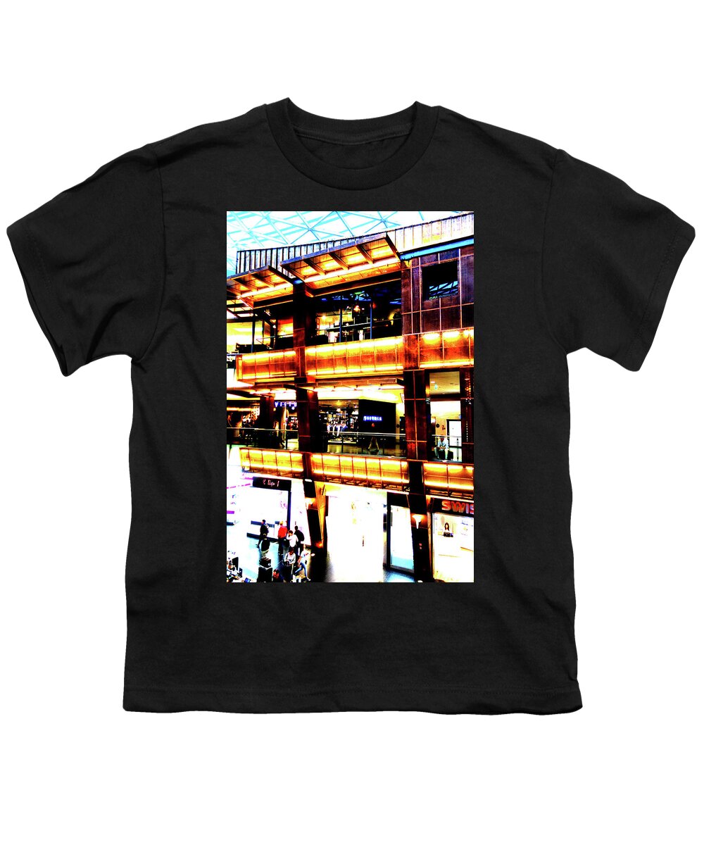 Mall Youth T-Shirt featuring the photograph Mall In Warsaw, Poland 12 by John Siest