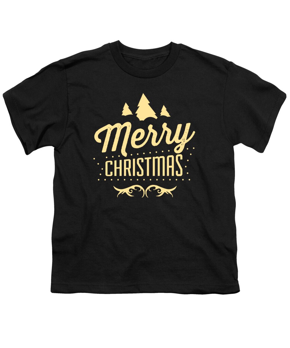 Christmas 2023 Youth T-Shirt featuring the digital art Merry Christmas by Flippin Sweet Gear
