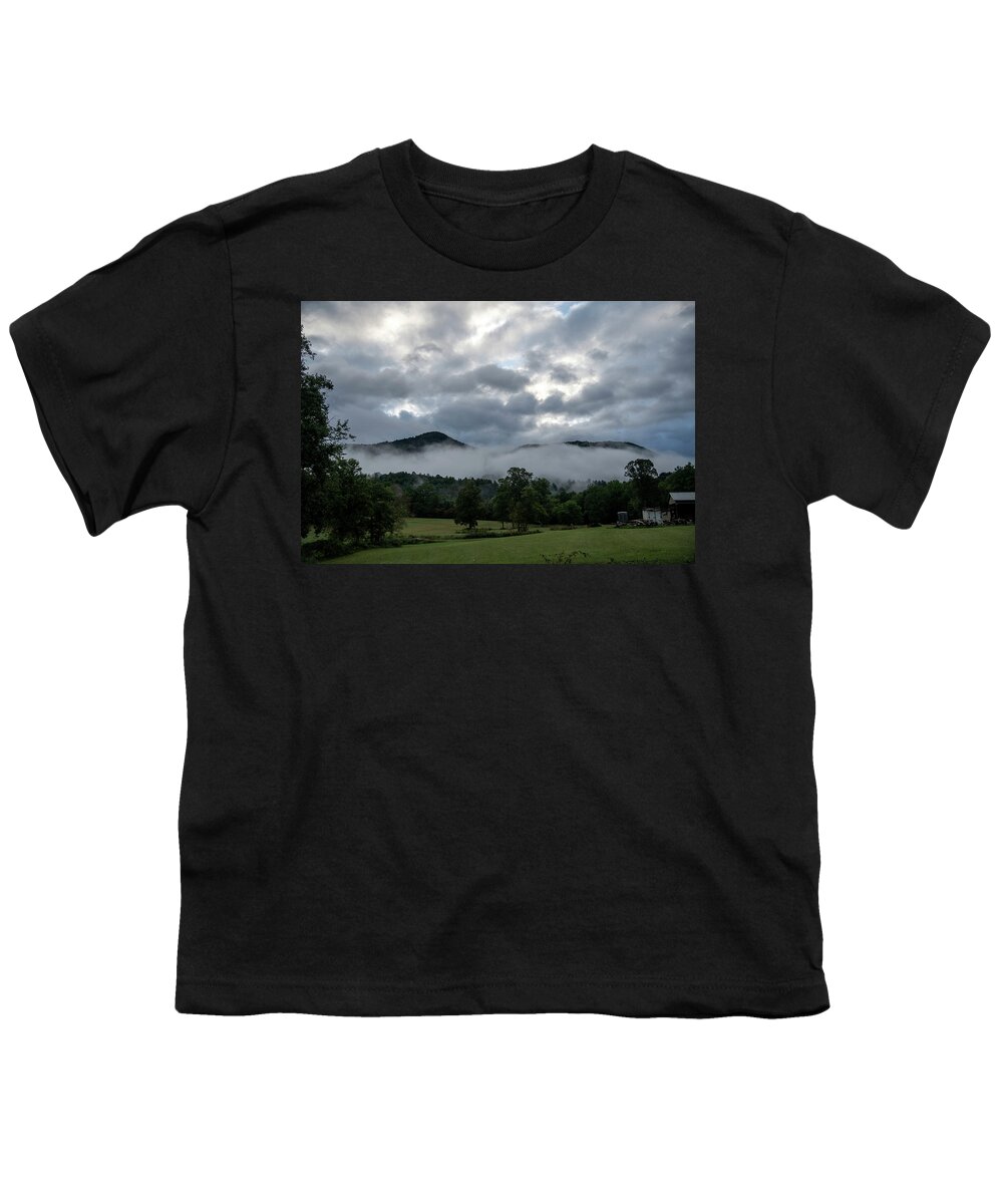 2437 Youth T-Shirt featuring the photograph Misty Mountains by FineArtRoyal Joshua Mimbs