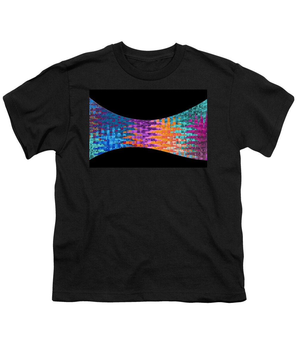 Abstract Youth T-Shirt featuring the digital art Mod 60's - Bow Tie? by Ronald Mills