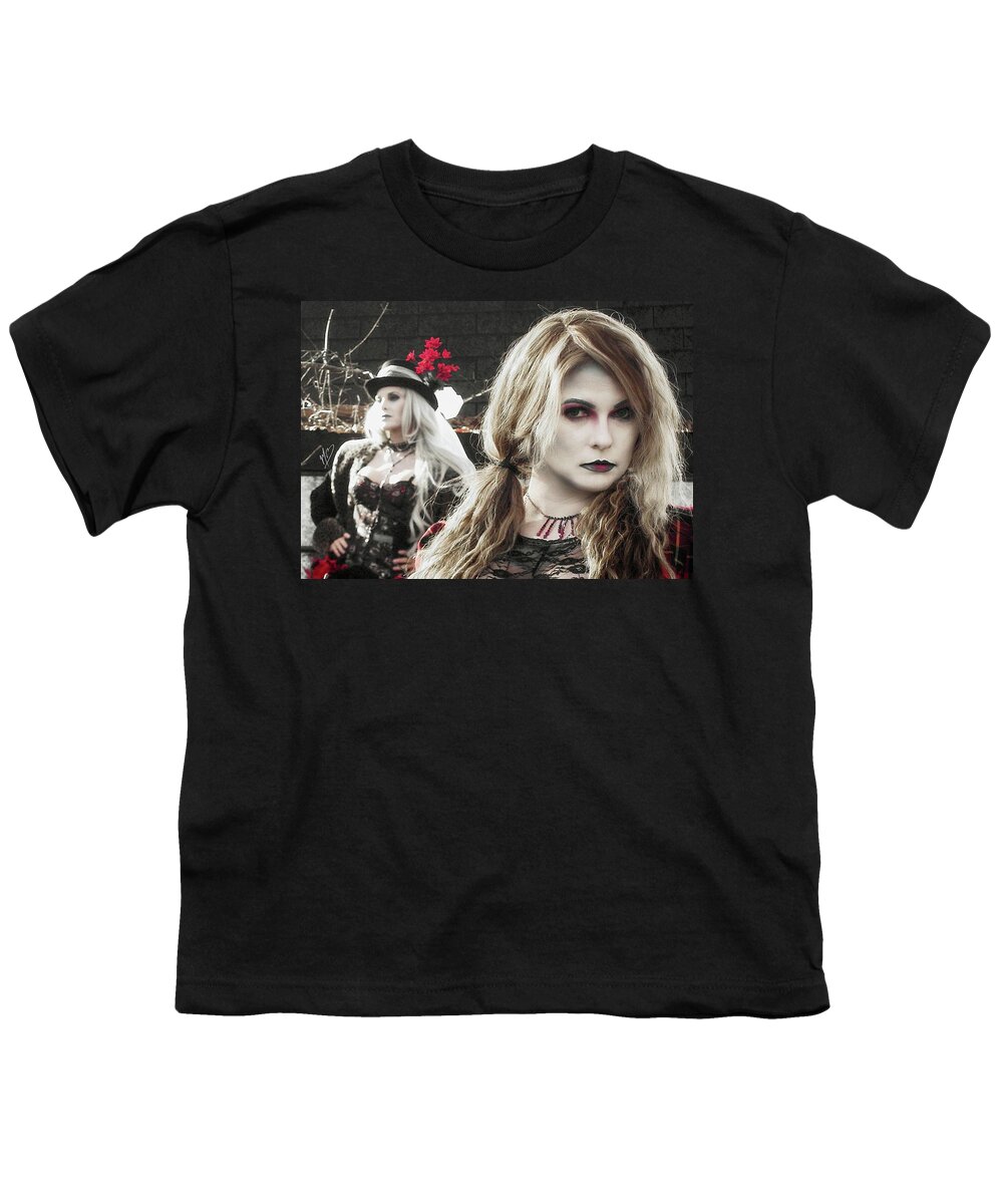 Cosplay Youth T-Shirt featuring the photograph Monique and Ryli 5 by Mark Baranowski