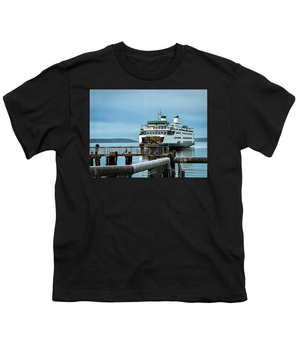 Ferry Youth T-Shirt featuring the photograph Mukilteo Ferry Terminal by Anamar Pictures