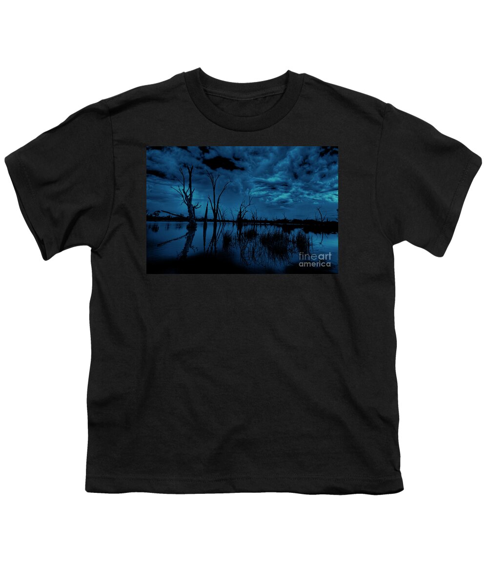 Murray River Youth T-Shirt featuring the photograph Murray River Blues by Douglas Barnard