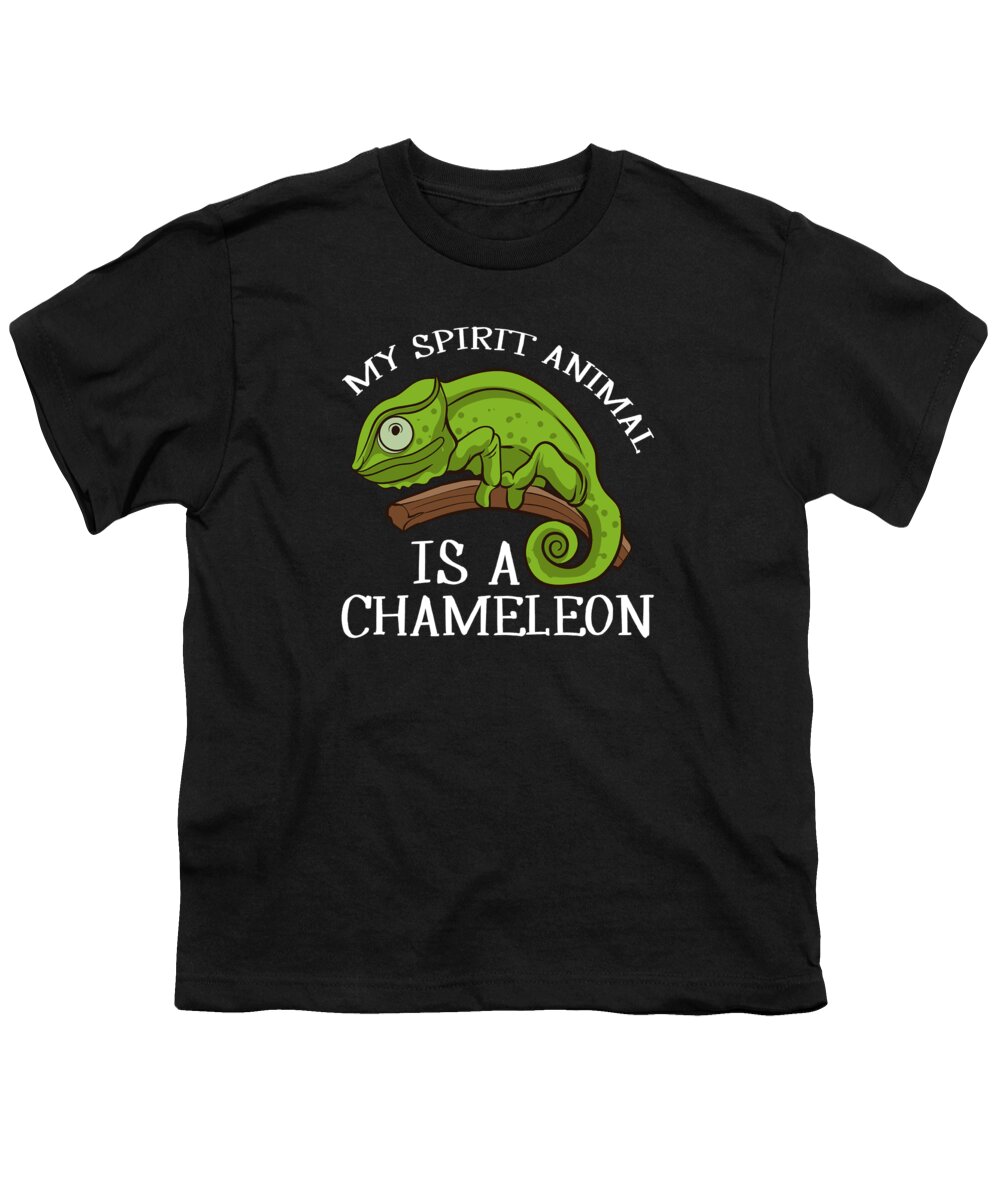 My Spirit Animal Is A Chameleon Cute Lizard Chameleon Lover Youth T-Shirt  by EQ Designs - Fine Art America