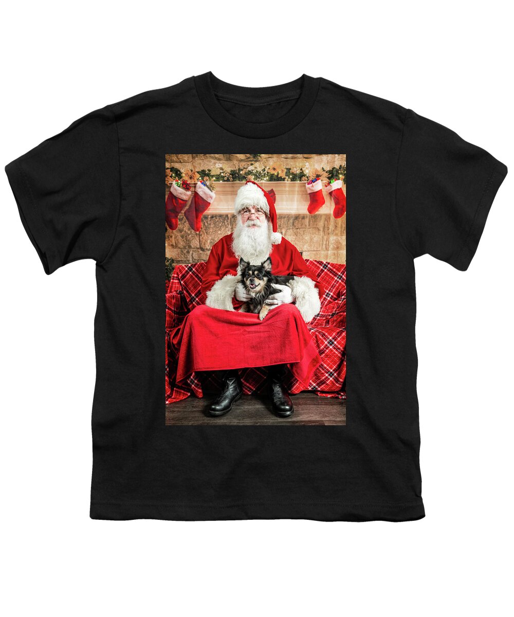 Newt Youth T-Shirt featuring the photograph Newt With Santa 2 by Christopher Holmes