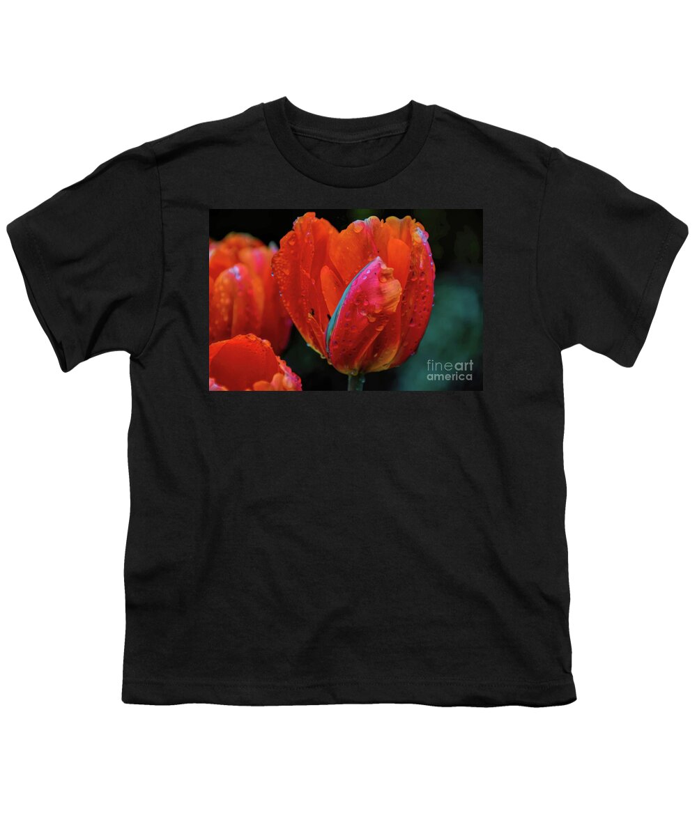 Floral Youth T-Shirt featuring the photograph Orange and Wet by Diana Mary Sharpton