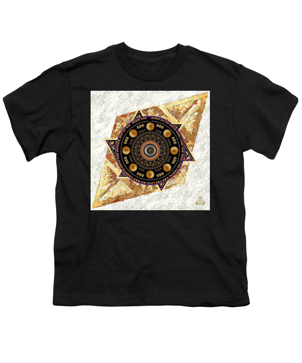 Mandala Graphic Youth T-Shirt featuring the digital art Ornativo Vero Circulus No 4289 by Alan Bennington