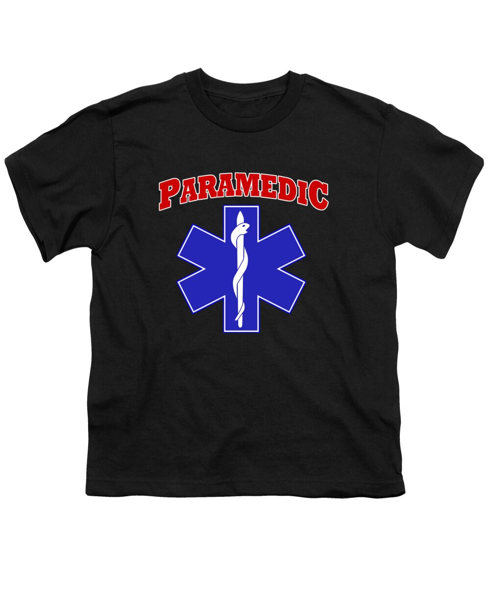 Cool Youth T-Shirt featuring the digital art Paramedic EMS Symbol by Flippin Sweet Gear
