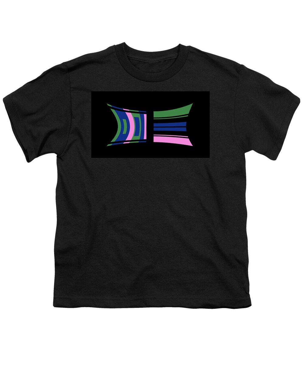 Cool Art Youth T-Shirt featuring the digital art Piano Keys - Modern Abstract by Ronald Mills