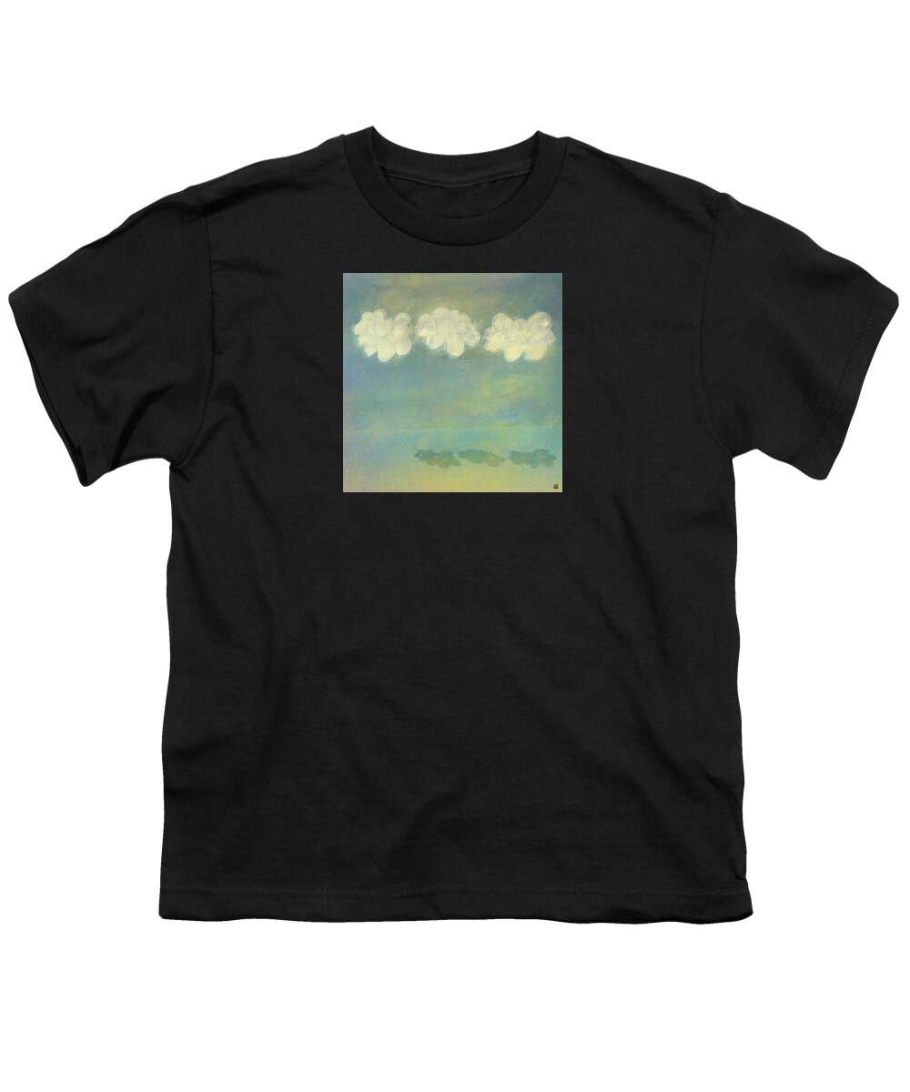  Youth T-Shirt featuring the digital art Popcorn Clouds by Steve Hayhurst