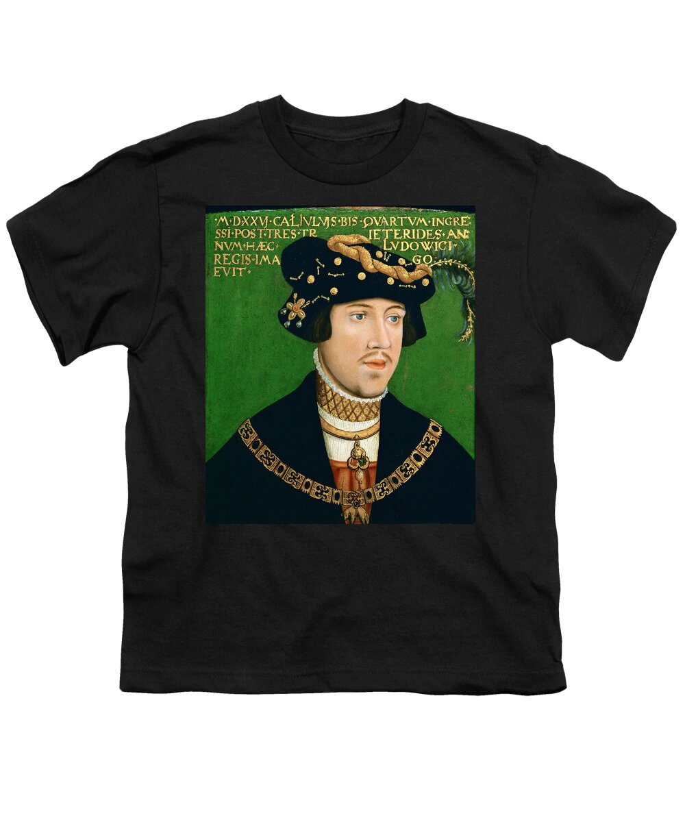 Hans Krell Youth T-Shirt featuring the painting Portrait of King Louis II of Hungary by Hans Krell