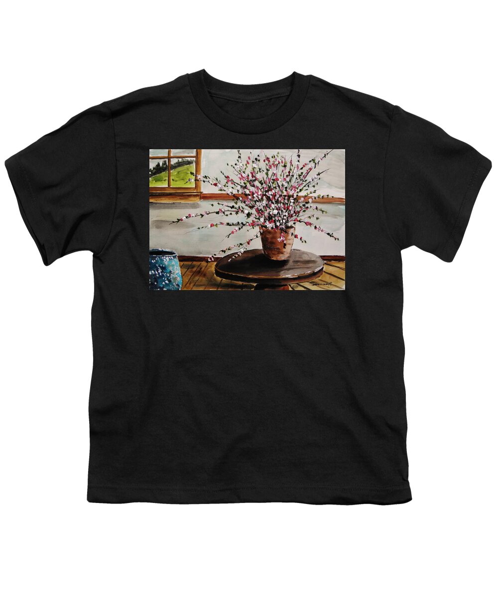 Interior Youth T-Shirt featuring the painting Quince on the Table by John Williams