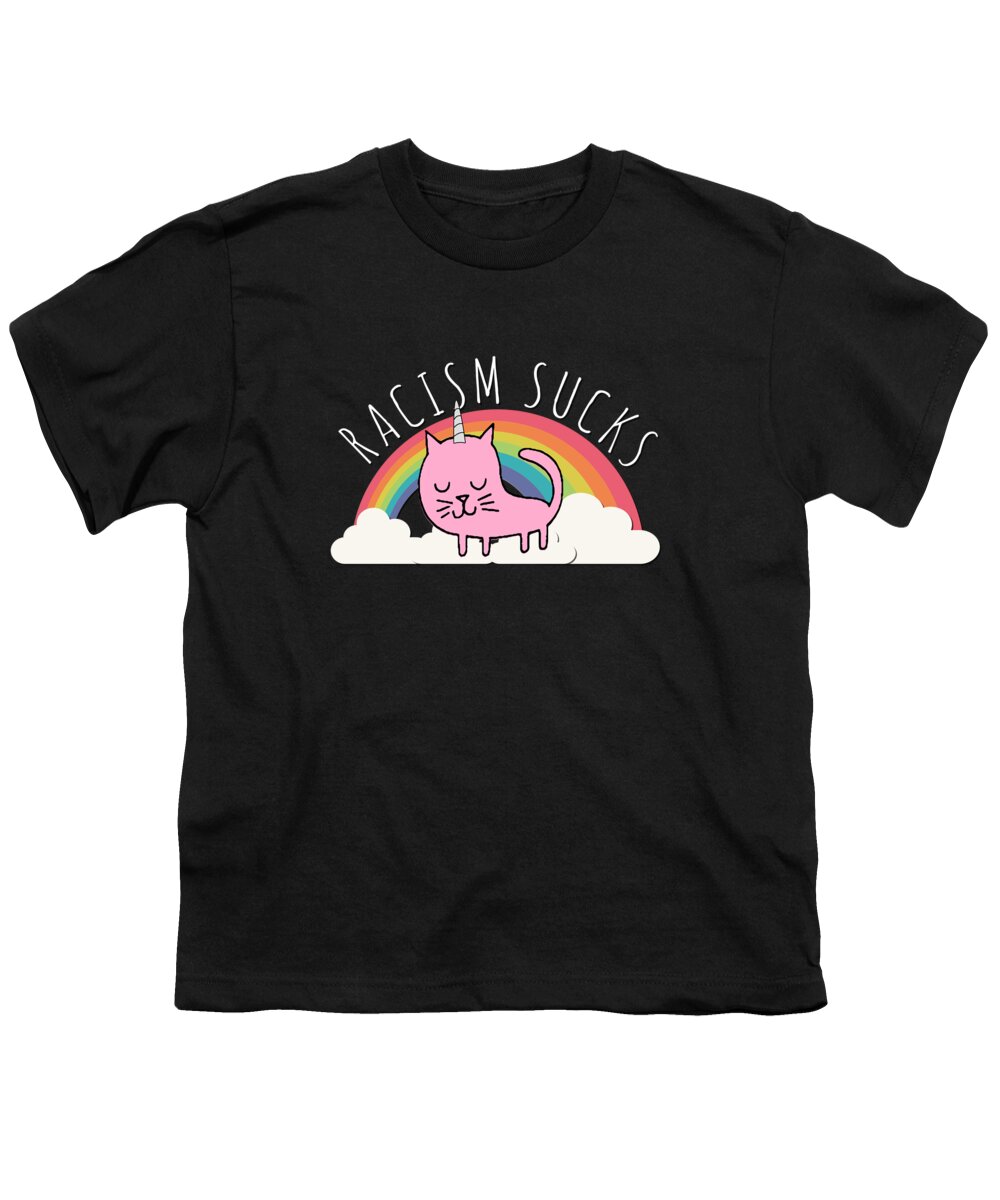 Woke Youth T-Shirt featuring the digital art Racism Sucks Make Racism Wrong Again by Flippin Sweet Gear