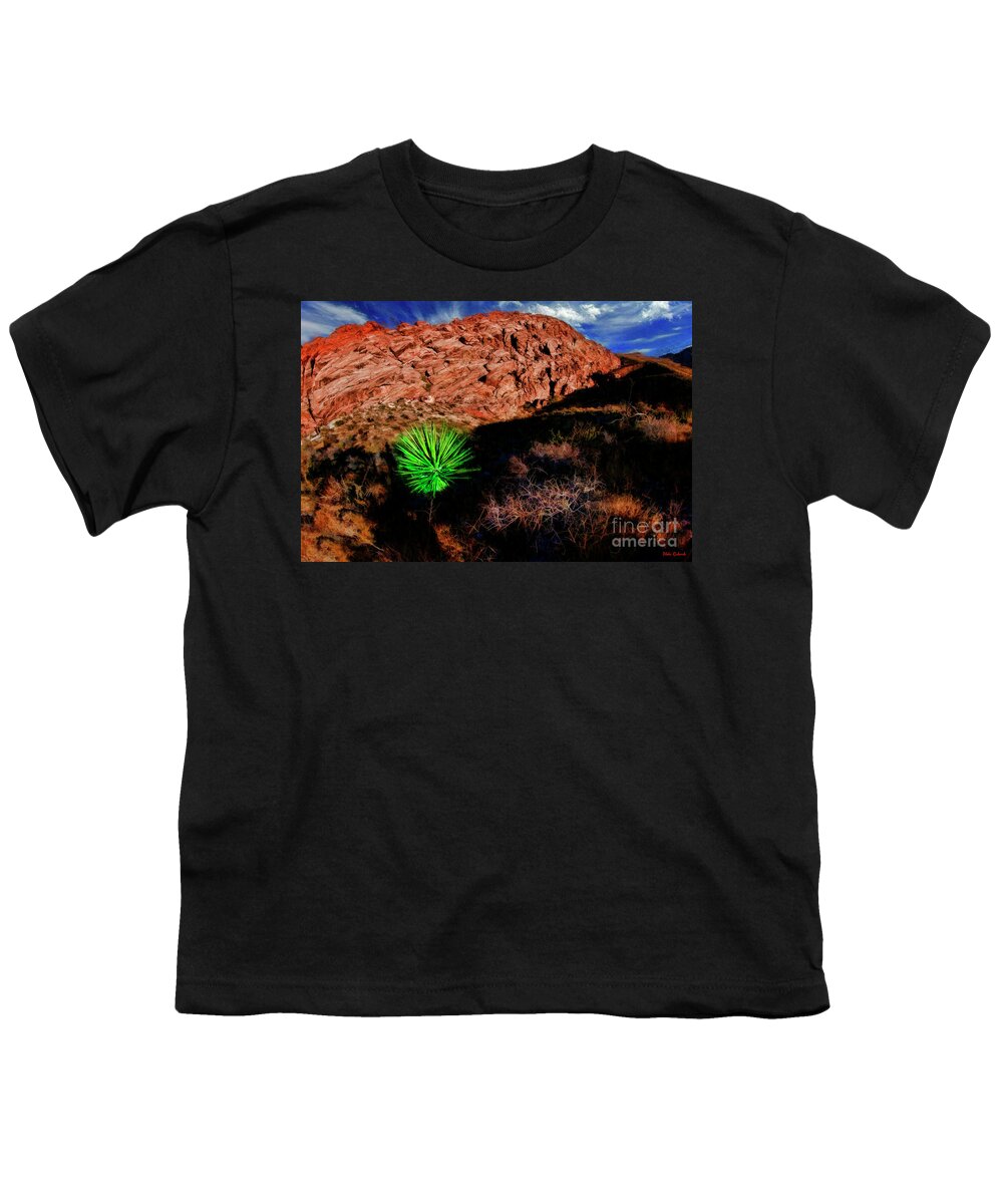 Red Rock Canyon State Park Youth T-Shirt featuring the photograph Red Rock Canyon State Park A Green Life by Blake Richards
