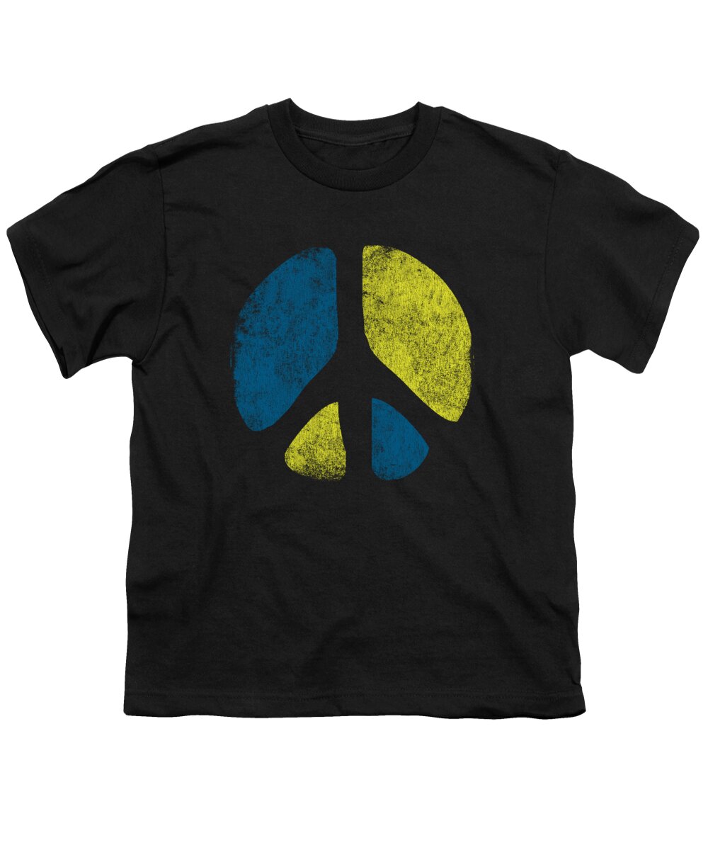 Funny Youth T-Shirt featuring the digital art Retro Peace Sign by Flippin Sweet Gear