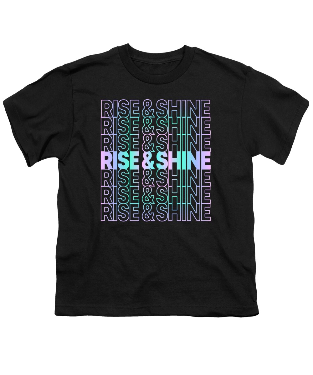 Cool Youth T-Shirt featuring the digital art Rise and Shine Retro by Flippin Sweet Gear