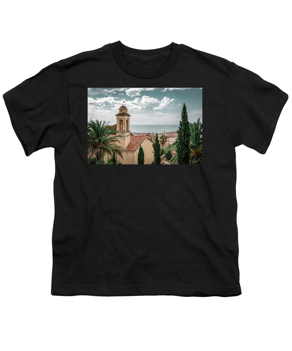 Horizontal Youth T-Shirt featuring the photograph San Remo, Italy by Benoit Bruchez