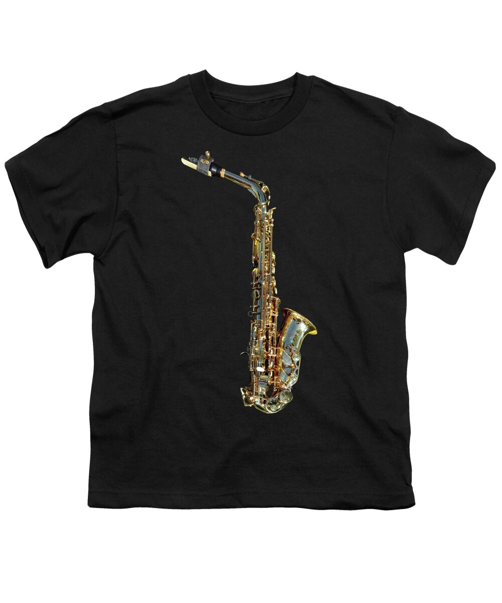 Saxophone Youth T-Shirt featuring the photograph Saxophone by Susan Savad